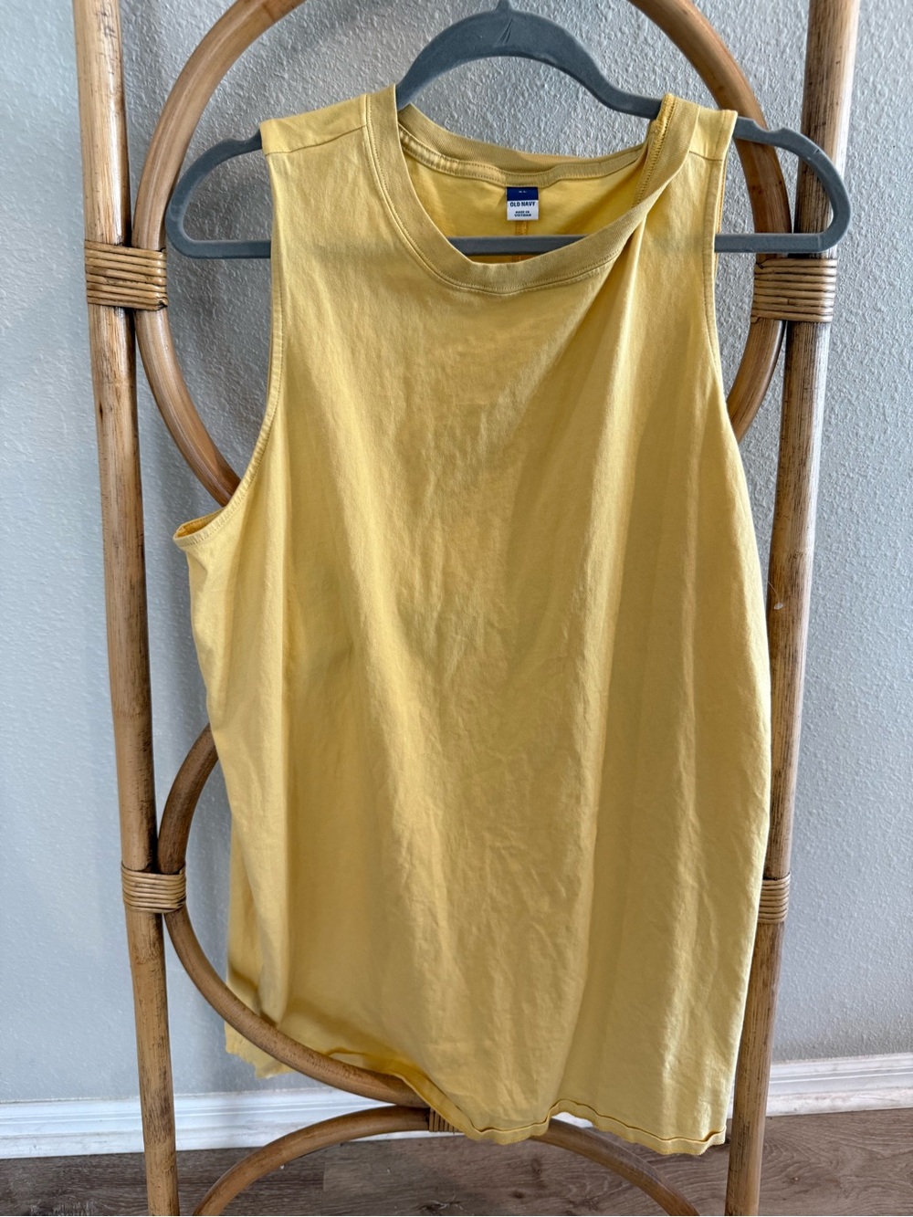 Classic Sleeveless Crewneck Mini Dress- Yellow